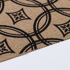 Салфетки сервировочные на стол Доляна «Капия», 4 шт., 40×30 см, бежевые с чёрным узором - Фото 4