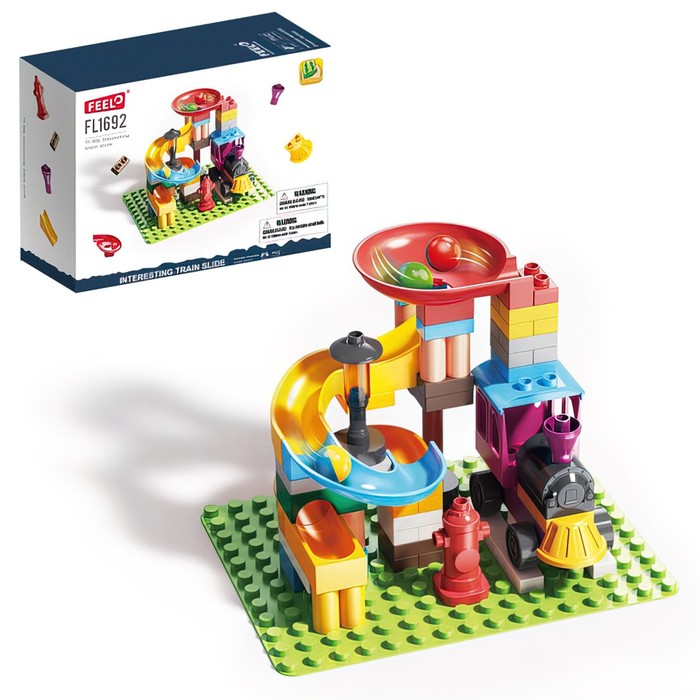 Конструктор «Шарики. Поезд-горка», 77 деталей - Фото 1