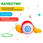 Каталка на верёвочке «Улиточка», световые эффекты, цвета МИКС - Фото 3