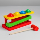 УЦЕНКА Стучалка на прямоугольном основании с 4 шариками, спуском и молоточком - Фото 1