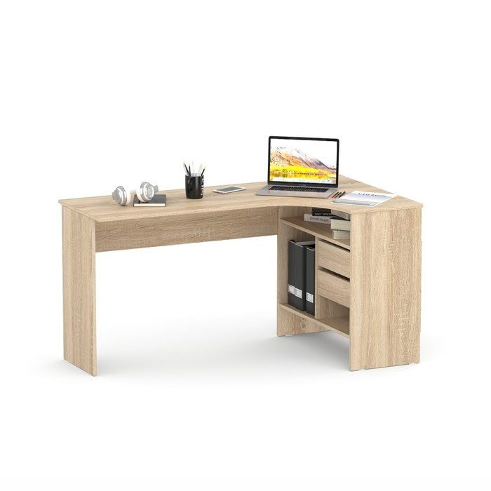 Стол компьютерный «СПм - 25», угол правый, 2 ящика, 1450×810×740 мм, цвет дуб сонома - Фото 1