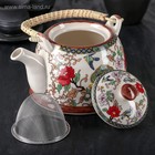 Чайник заварочный с металл ситом «Цветы» 900 мл, 17×14×12 см - Фото 2