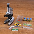 Микроскоп, кратность увеличения 450х, 200х, 100х, с подсветкой, 2АА - Фото 1