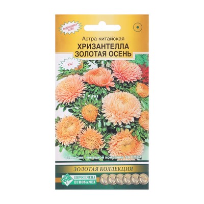 Семена цветов астра китайская «Хризантелла Золотая Осень», 5 шт.