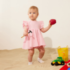 Комплект для девочки (туника,шорты) MINAKU, цвет розовый, размер 62-68 - фото 26354731