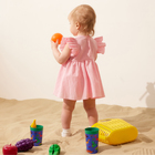 Комплект для девочки (туника,шорты) MINAKU, цвет розовый, размер 62-68 - фото 26354733