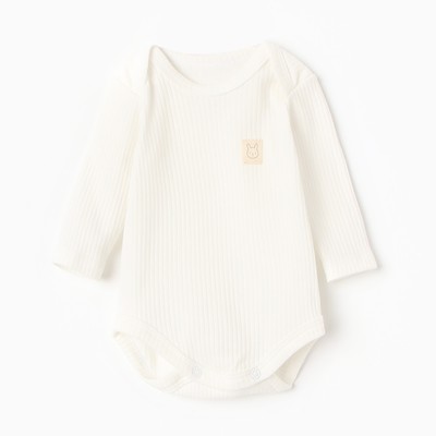 Боди с длинным рукавом «Крошка Я», рост 74-80 см, белое