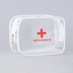 Аптечка дорожная прозрачная "MEDICAMENTS", 12 х 10 см
