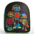 Рюкзак детский текстильный "Роботы",28*24,5*8 см - Фото 3