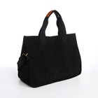 Сумка молодёжная на молнии, цвет чёрный - фото 23597594