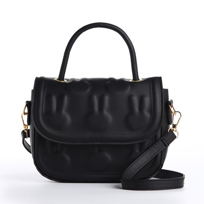 Сумка молодёжная на магните, 20×6×15.5 см, чёрная