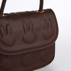 Сумка молодёжная на магните, 20×6×15.5 см, коричневая - Фото 5