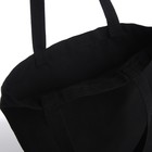 Сумка - шоппер, без застёжки, 33×4×35 см, однотонная, чёрная - Фото 3