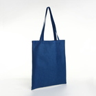 Сумка текстильная шопер без застёжки, 33×0.5×38 см, синяя - Фото 2