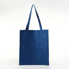 Сумка текстильная шопер без застёжки, 33×0.5×38 см, синяя - Фото 3