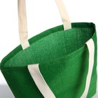 Сумка-шопер без застёжки, из текстиля, цвет зелёный - Фото 3