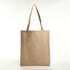 Сумка - шоппер, без застёжки, однотонная, 33×0.5×38 см, бежевая - Фото 3