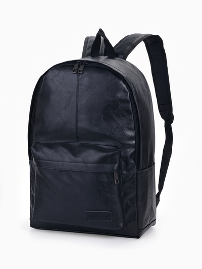 Рюкзак городской на молнии, с 3 карманами, размер 29×12×44 см, чёрный