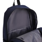 Рюкзак школьный из текстиля на молнии, 5 карманов, USB, цвет синий - Фото 7