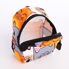 Рюкзак школьный из текстиля на молнии, 4 кармана, кошелёк, цвет серый/оранжевый - фото 11133305