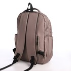 Рюкзак молодёжный из текстиля на молнии, 5 карманов, цвет коричневый - Фото 2