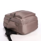 Рюкзак молодёжный из текстиля на молнии, 5 карманов, цвет коричневый - Фото 3