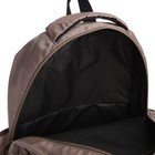 Рюкзак молодёжный из текстиля на молнии, 5 карманов, цвет коричневый - Фото 4