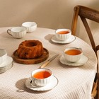 Чайный сервиз SL Home «Гарда», 12 предметов: 6 чашек 200 мл, 6 блюдец d=15 см, белый с серебром - Фото 5