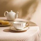 Чайная пара фарфоровая SL Home «Гарда», 2 предмета: чашка 200 мл, блюдце d=15 см, белая - Фото 6