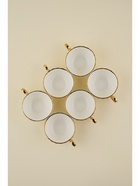 Чайный сервиз SL Home «Гарда», 12 предметов: 6 чашек 200 мл, 6 блюдец d=15 см, белый с золотом - Фото 4