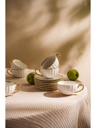 Чайный сервиз SL Home «Гарда», 12 предметов: 6 чашек 200 мл, 6 блюдец d=15 см, белый с золотом - Фото 5