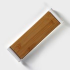 Блюдо для подачи BellaTenero, 29.5×9×2.3 см, с бамбуковой вставкой, фарфор, белое - Фото 5