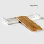 Блюдо для подачи BellaTenero, 29.5×9×2.3 см, с бамбуковой вставкой, фарфор, белое - Фото 3