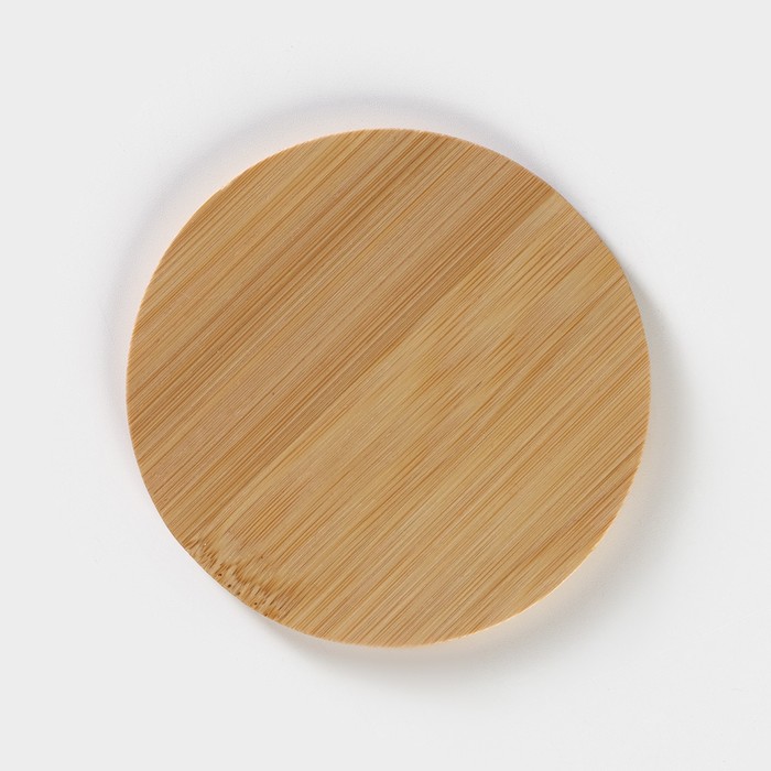 Набор бамбуковых подставок под кружки на керамической подставке BellaTenero, 4 предмета, 9,7×0,4 см