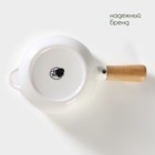 Супница BellaTenero, 400 мл, 20.5×11.5×6.5 см, с ручкой, на бамбуковой подставке, фарфор, белая - Фото 7