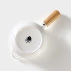 Супница BellaTenero, 400 мл, 20.5×11.5×6.5 см, с ручкой, на бамбуковой подставке, фарфор, белая - Фото 8