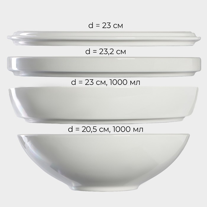 Набор посуды на 2 персоны "la palla ", цвет белый