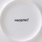 Набор фарфоровой посуды на 2 персоны Magistro La palla, 7 предметов: тарелка d=23 см, 2 тарелки d=23,2 см, 2 тарелки 1000 мл, 2 салатника 1000 мл, цвет белый - Фото 5
