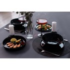 Набор фарфоровой посуды на 2 персоны Magistro La palla, 7 предметов: тарелка d=23 см, 2 тарелки d=23,2 см, 2 тарелки 1000 мл, 2 салатника 1000 мл, цвет чёрный - Фото 10