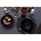Набор фарфоровой посуды на 2 персоны Magistro La palla, 7 предметов: тарелка d=23 см, 2 тарелки d=23,2 см, 2 тарелки 1000 мл, 2 салатника 1000 мл, цвет чёрный - Фото 11