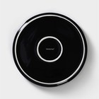 Набор посуды Magistro La palla, 7 предметов: тарелка d=23 см, 2 тарелки d=23.2 см, 2 тарелки 1000 мл, 2 салатника 1000 мл, фарфор, чёрный - Фото 4