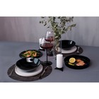 Набор фарфоровой посуды на 2 персоны Magistro La palla, 7 предметов: тарелка d=23 см, 2 тарелки d=23,2 см, 2 тарелки 1000 мл, 2 салатника 1000 мл, цвет чёрный - Фото 8