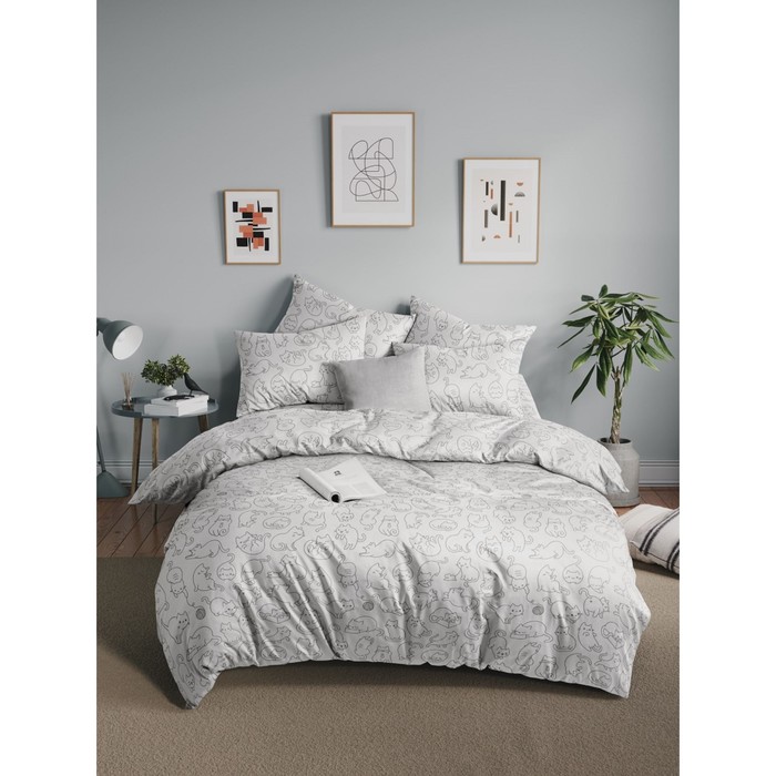 

Постельное бельё 2 сп Guten Morgen, размер 200x214 см, 175x215 см, 70x70 см - 2 шт