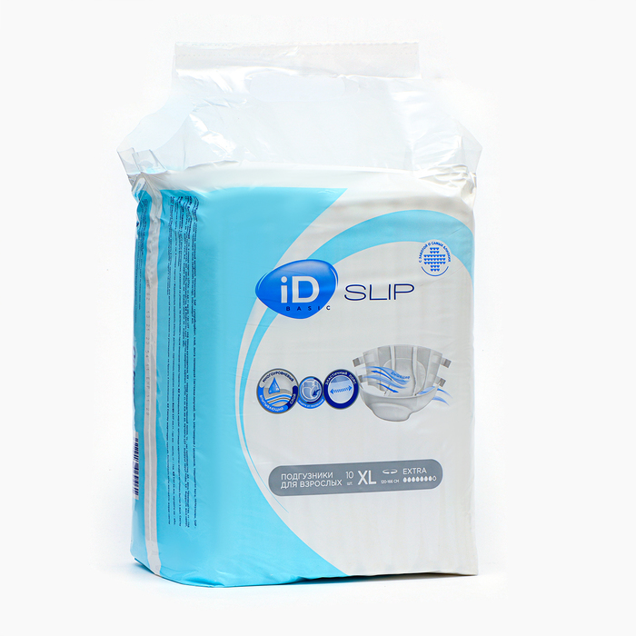 Подгузники для взрослых iD Slip Basic XL 10 шт - Фото 1