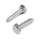 Шуруп-болт ТУНДРА, сантехнический, оцинкованный, DIN 571, М10×40 мм, 4.8 - 5 кг - Фото 1