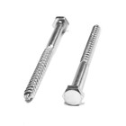 Шуруп-болт ТУНДРА, сантехнический, оцинкованный, DIN 571, М10х140 мм, 4,8 - 5 кг - Фото 3