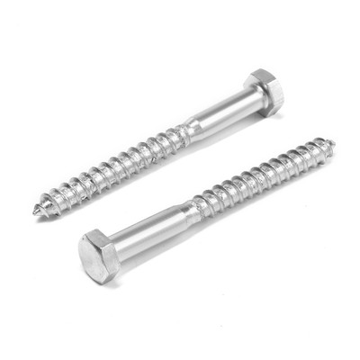 Шуруп-болт ТУНДРА, сантехнический, оцинкованный, DIN 571, М12×120 мм, 4.8 - 5 кг