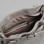 Сумка женская на молнии, 1 отдел, наружный карман, цвет серый - Фото 5