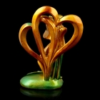 Сувенир полистоун "Влюблённые-два сердца" на подставке 14х10х5 см - Фото 3