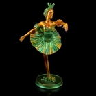 Сувенир полистоун "Балерина в зелёной пачке" 24,5х15х21 см - Фото 2